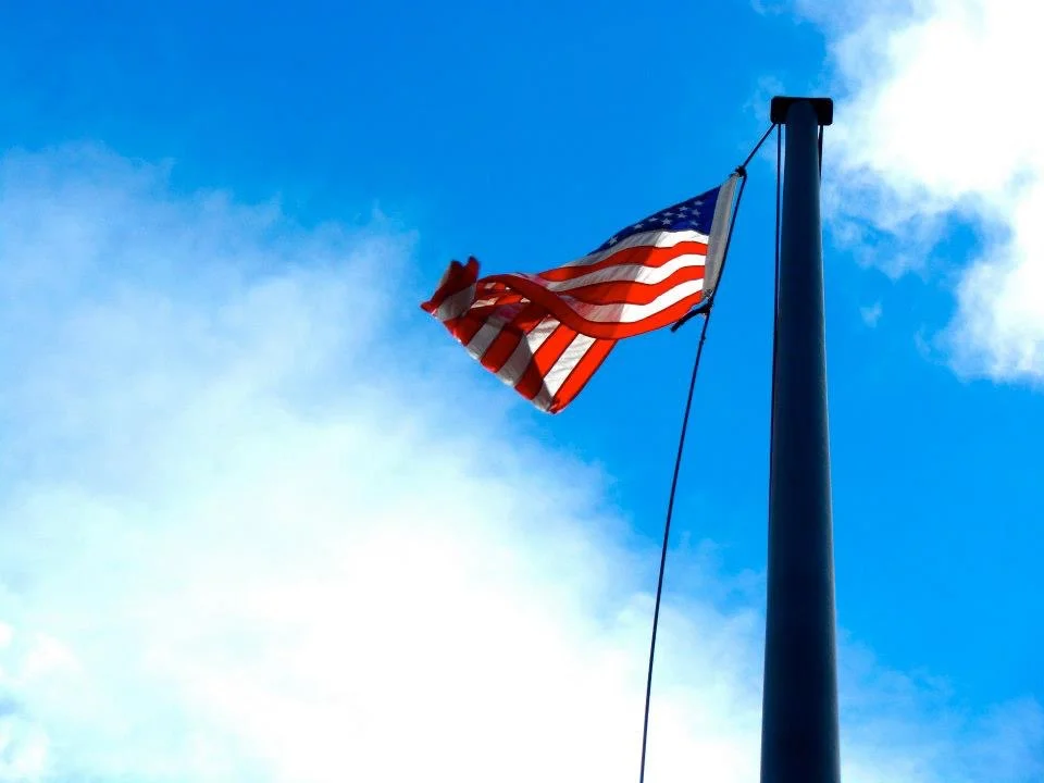 Flag on Blue Sky