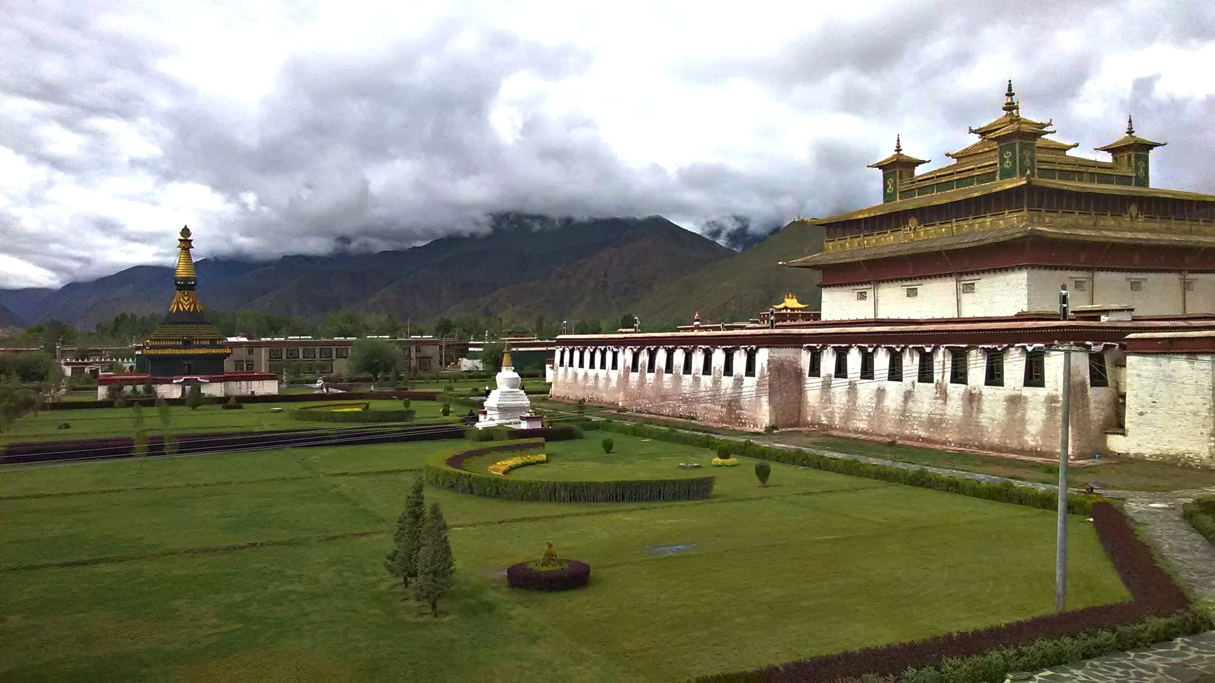 Main temple and black stupa at Samye. Photo Dechen Steele.