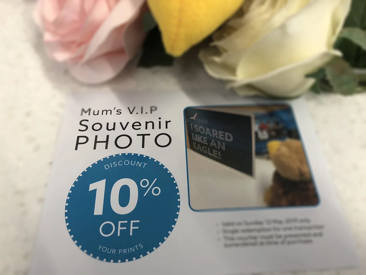 A discount off any souvenir photos taken on Mother’s Day