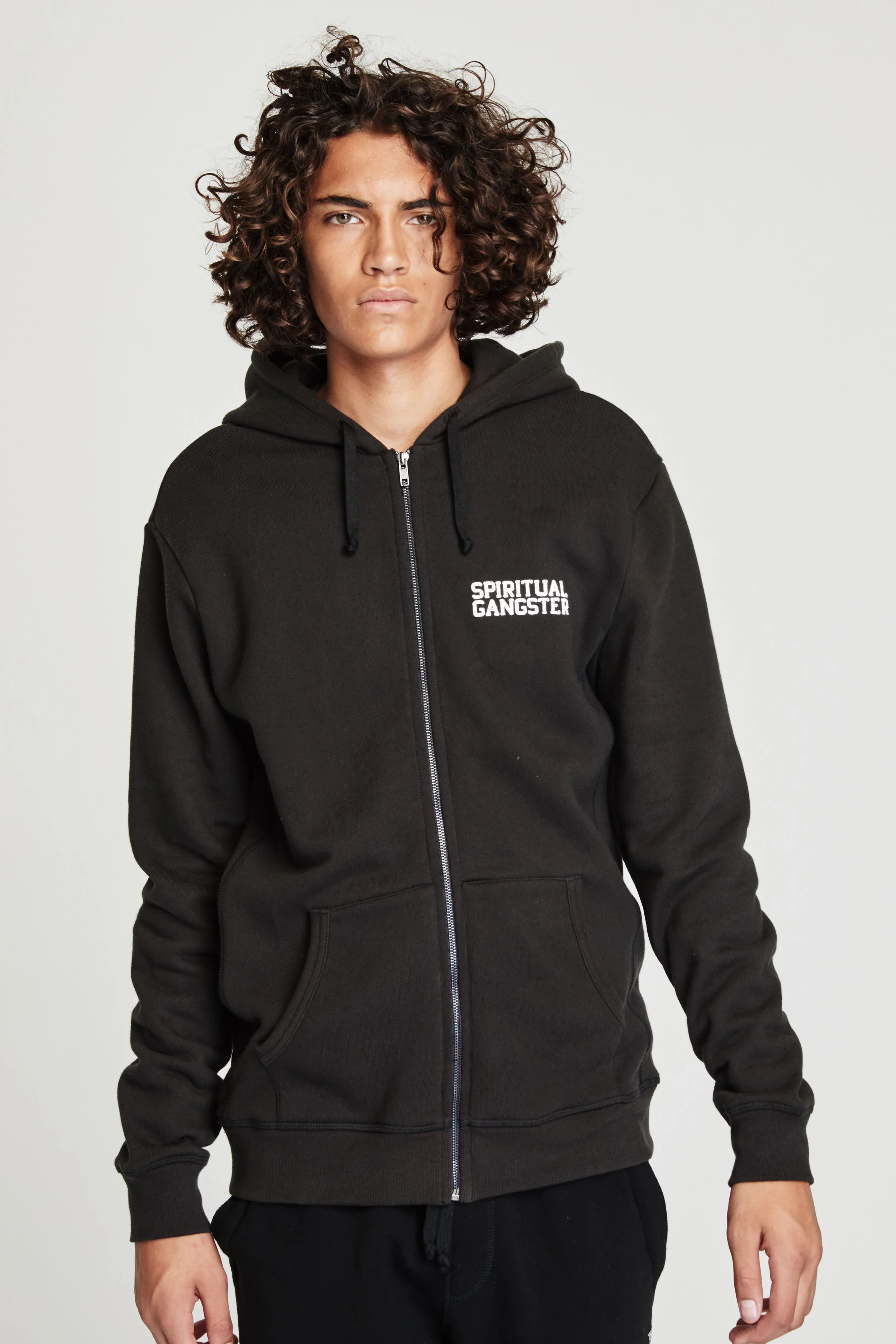 spiritual gangster varsity sweatshirt