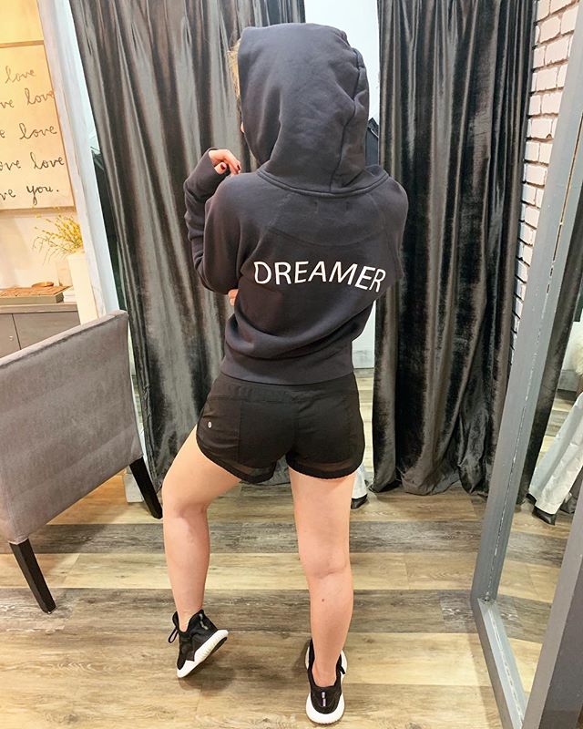 Looking amazing in our spiritual gangster hoodie, and feeling amazing after finding it on our 35% off rack!! Thanks for shopping local ❤️ #wearealldreamers #ohheystanley #steeleangel