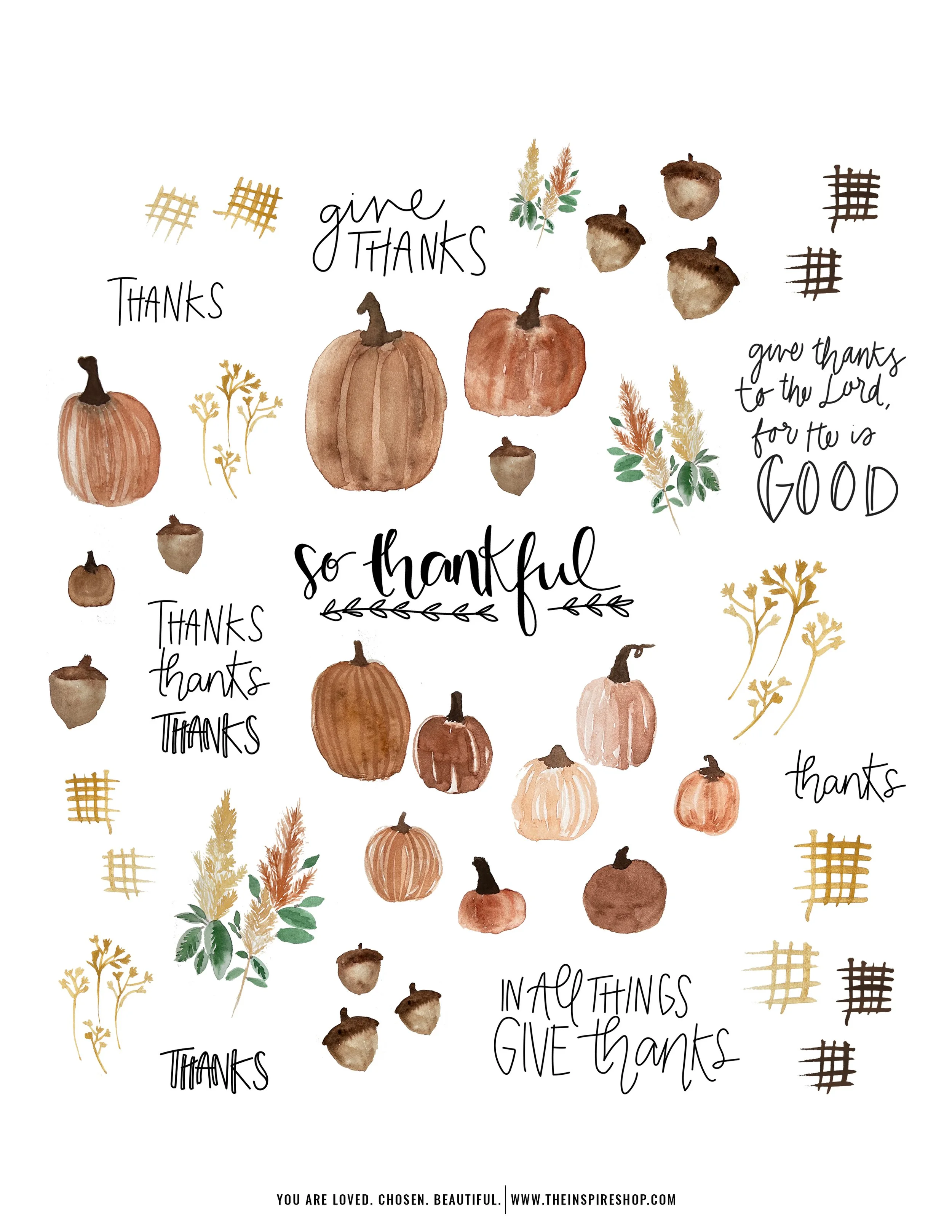 Thankful Fall Watercolors - The Inspire Shop (Copy)