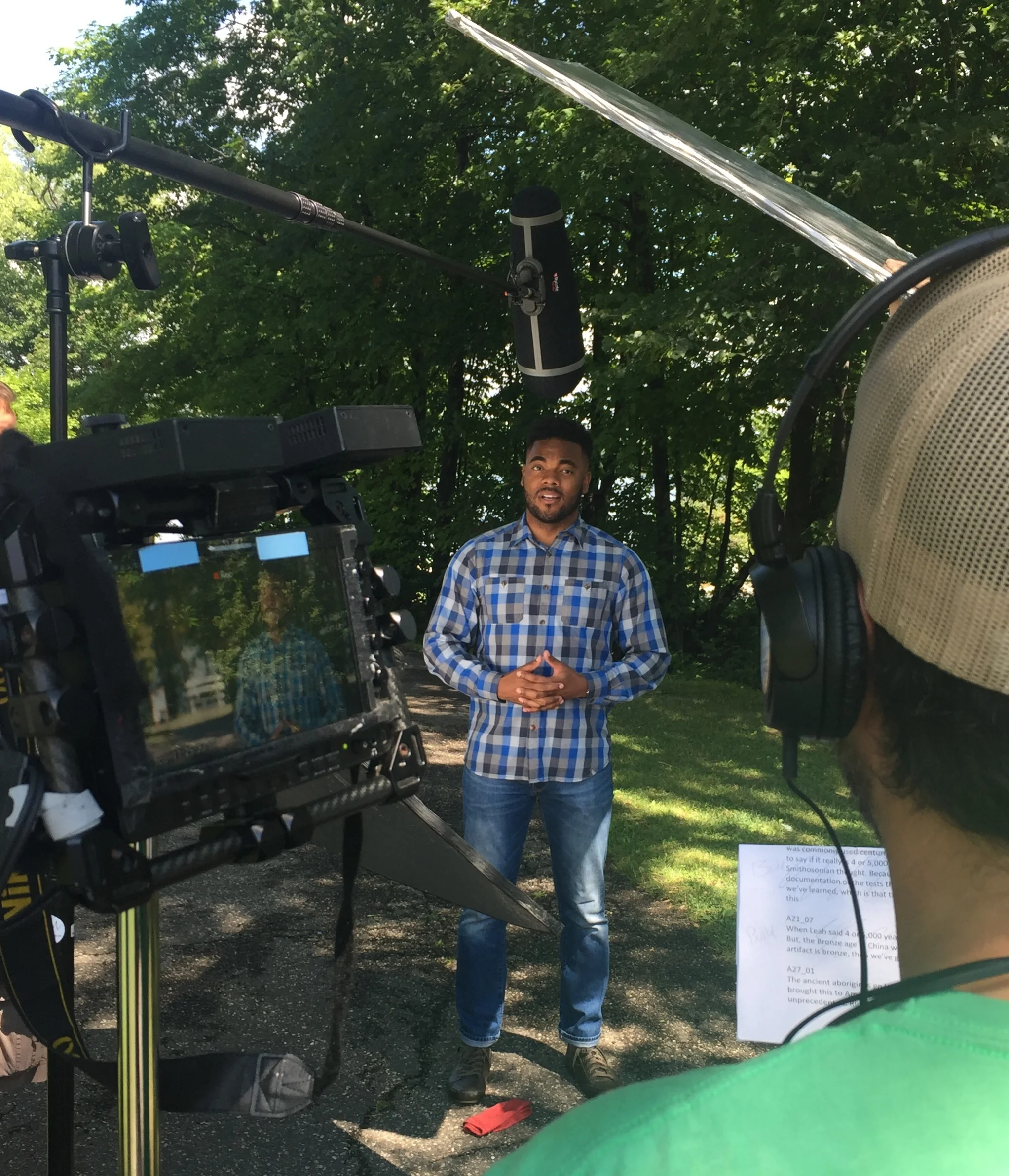 Filming "pick up" lines for season one.