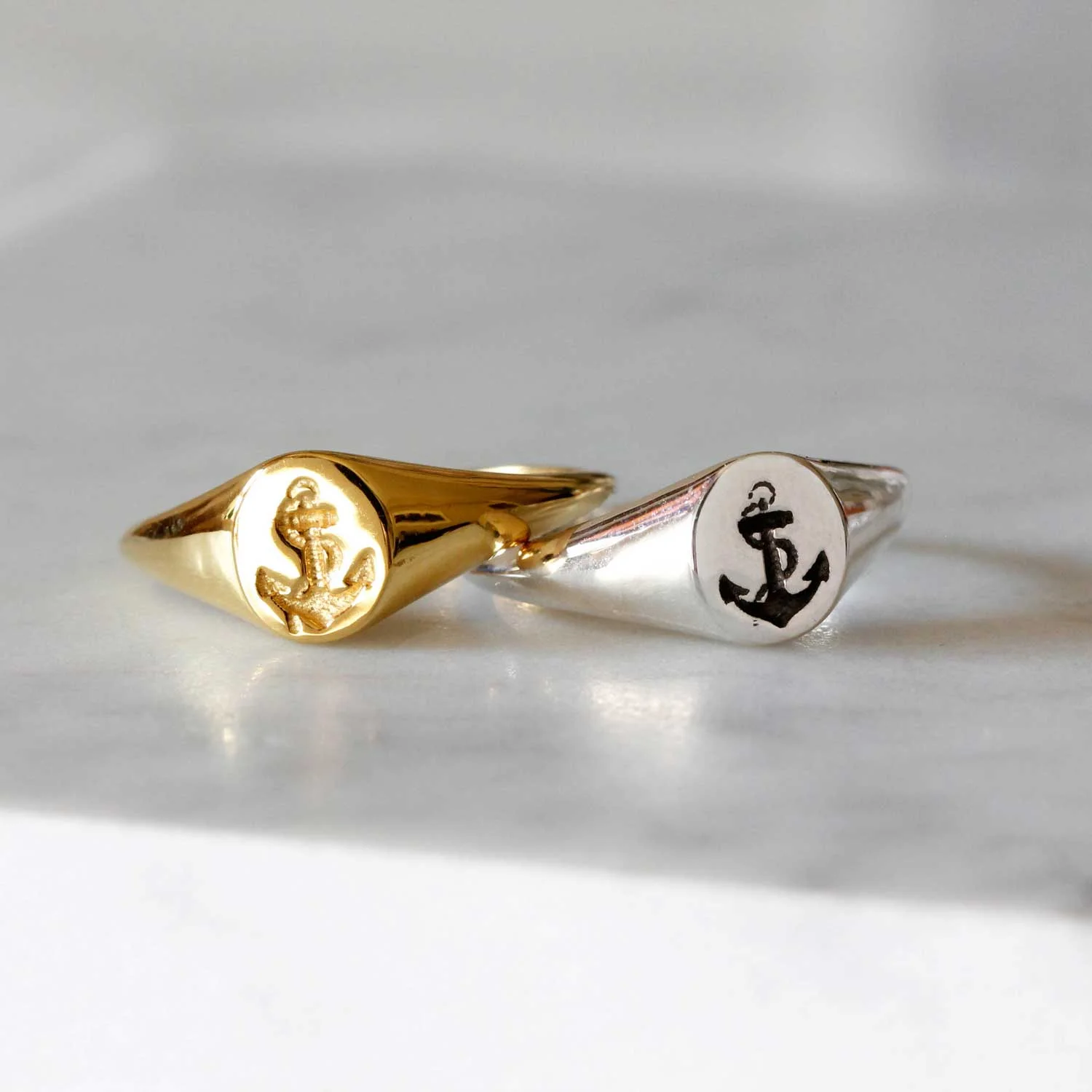 Dainty Signet Rings Silver Aspire Jewels-Fleur De Lis Ring