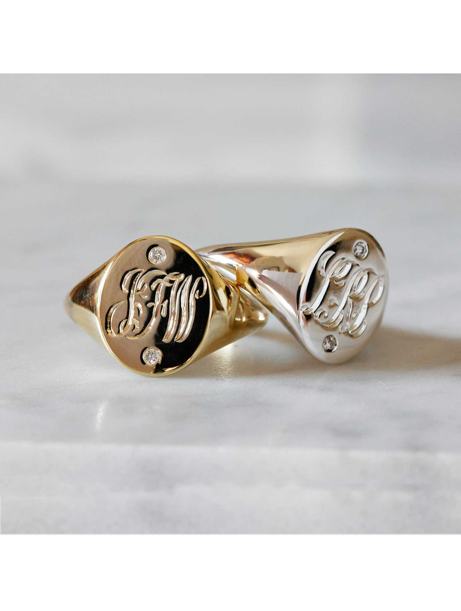 monogram signet ring