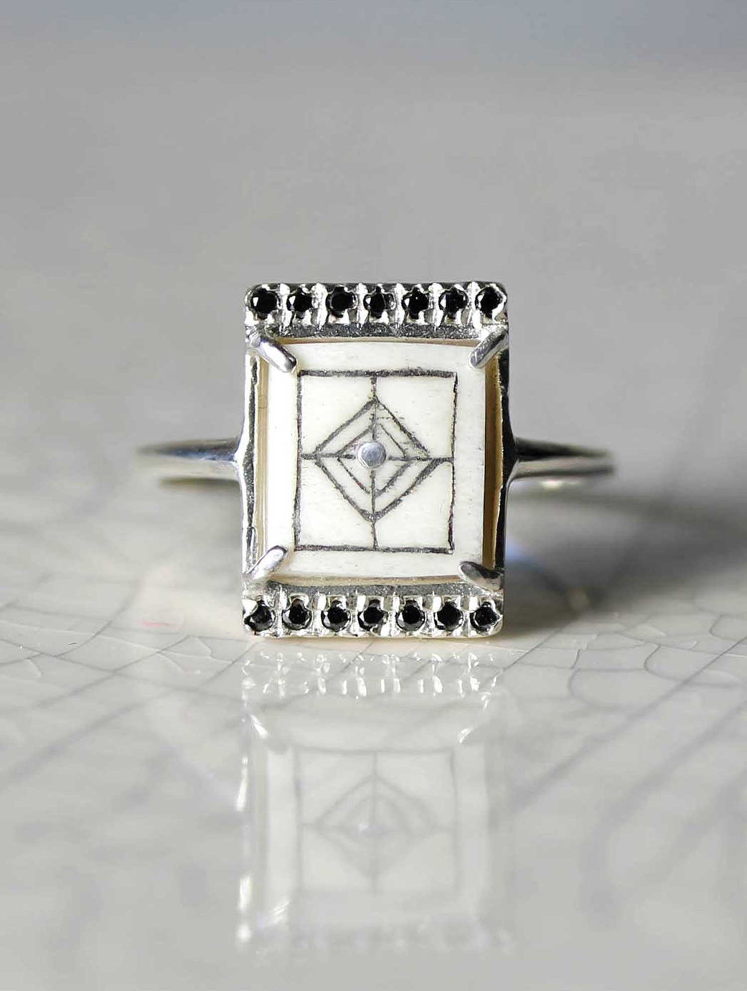 black diamond ring