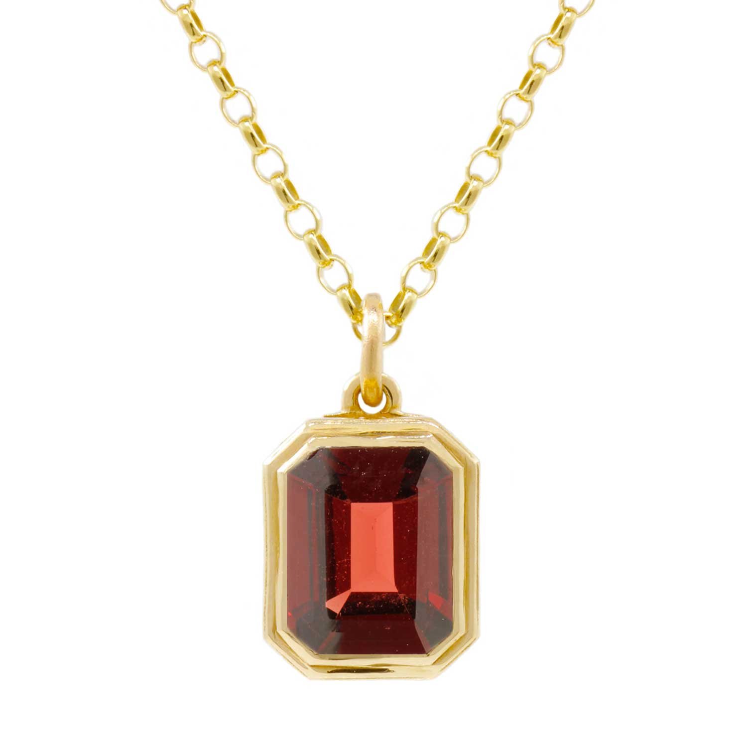 Garnet Frame Necklace — Jewellery - Main Image