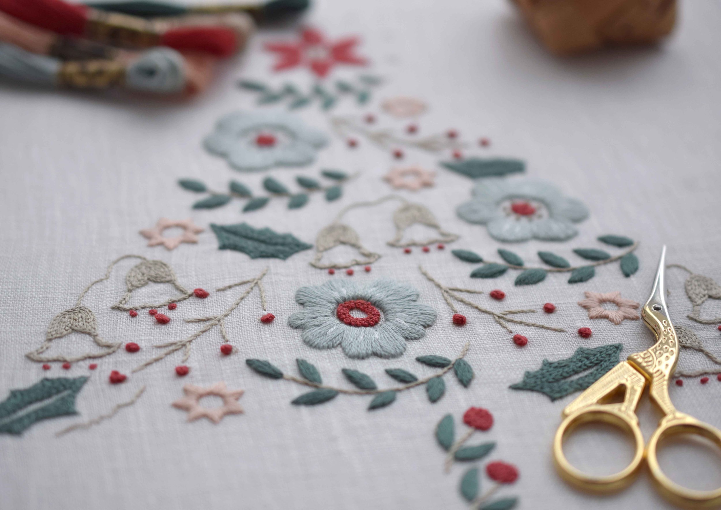 クリスマス刺繍 1DAY-タペストリーづくり-