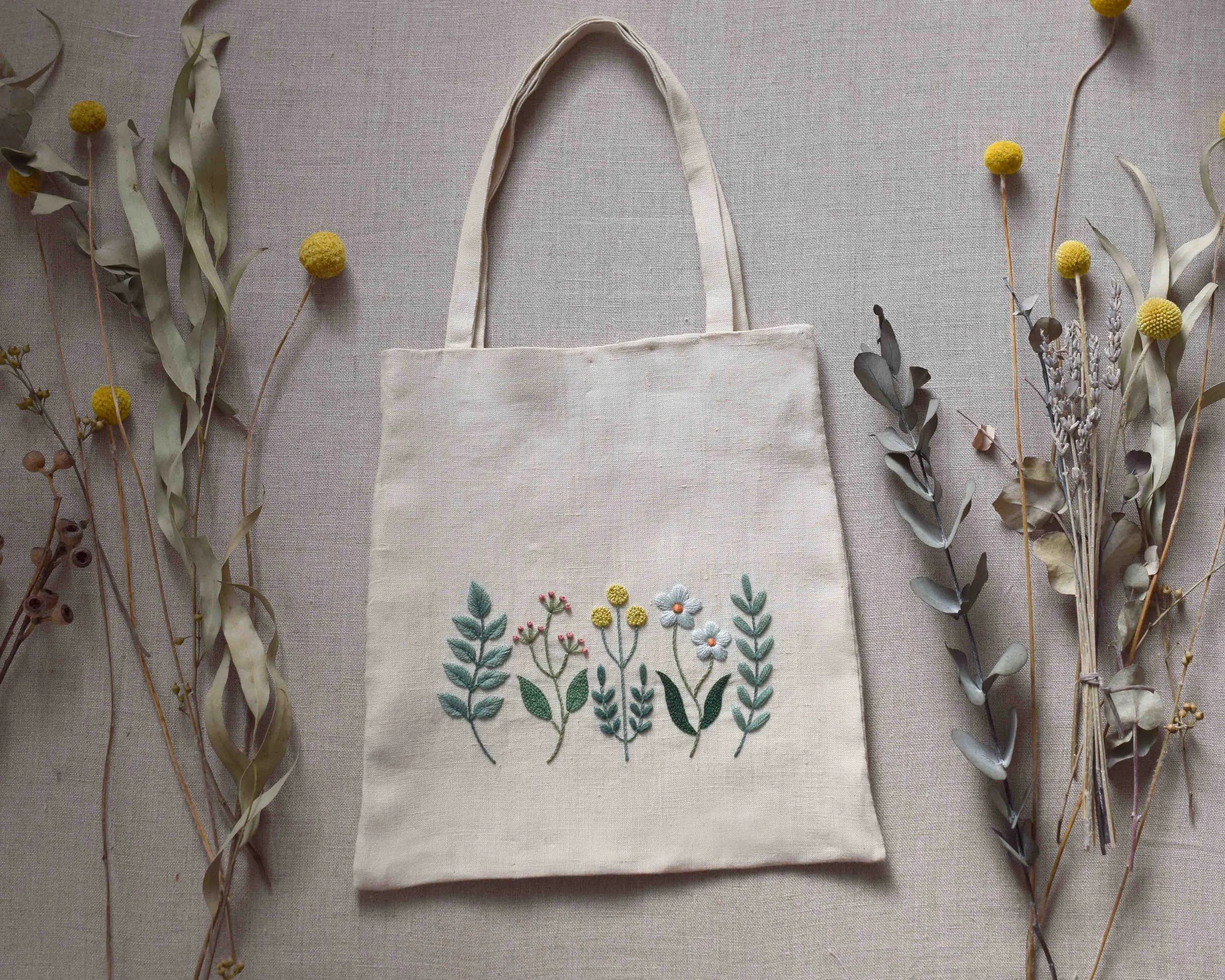 ハンドメイド刺繍トートバッグ 北欧てしごと教室