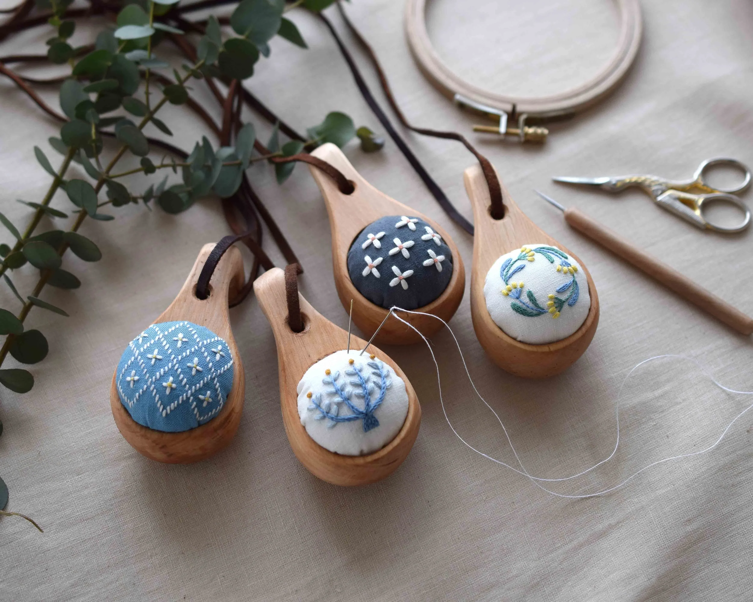 北欧ククサと ピンクッション