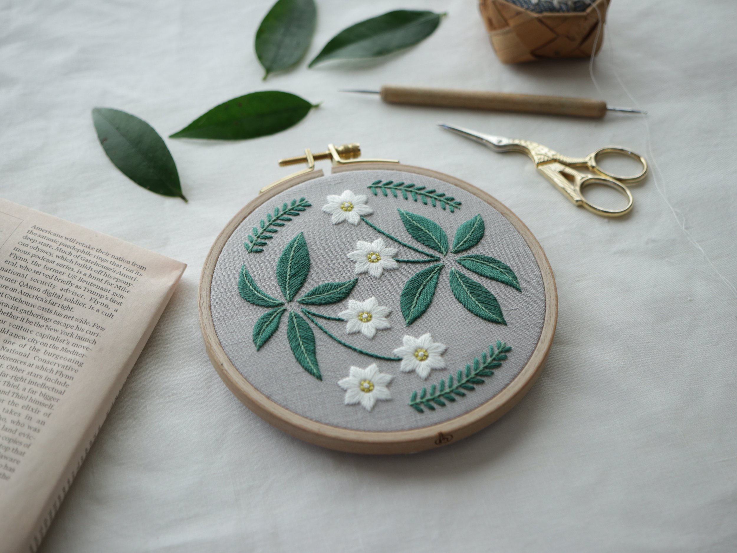 北欧の草花と刺繍 Nordic Flower 1DAYレッスン