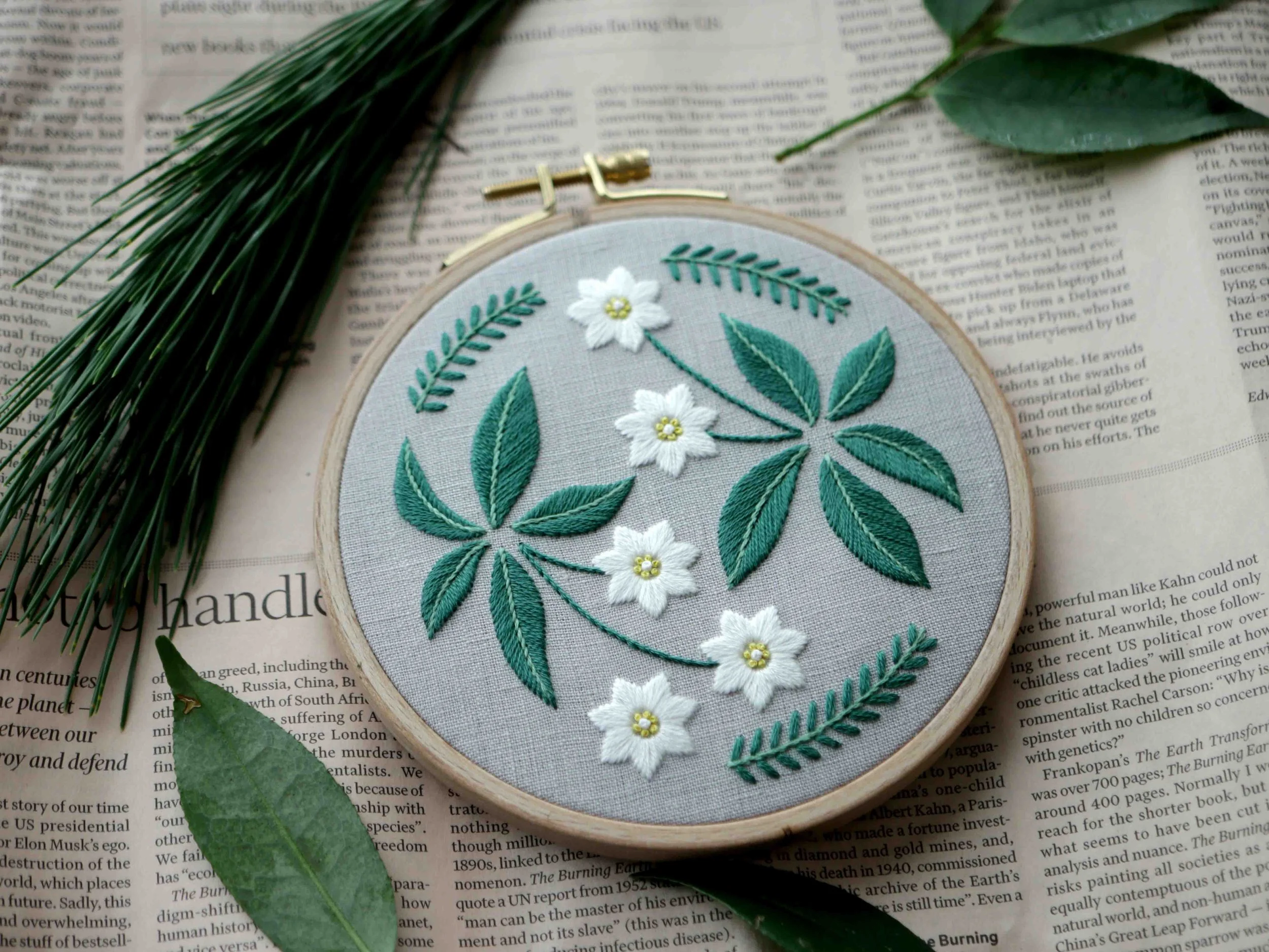 北欧の草花と刺繍  Nordic Flower