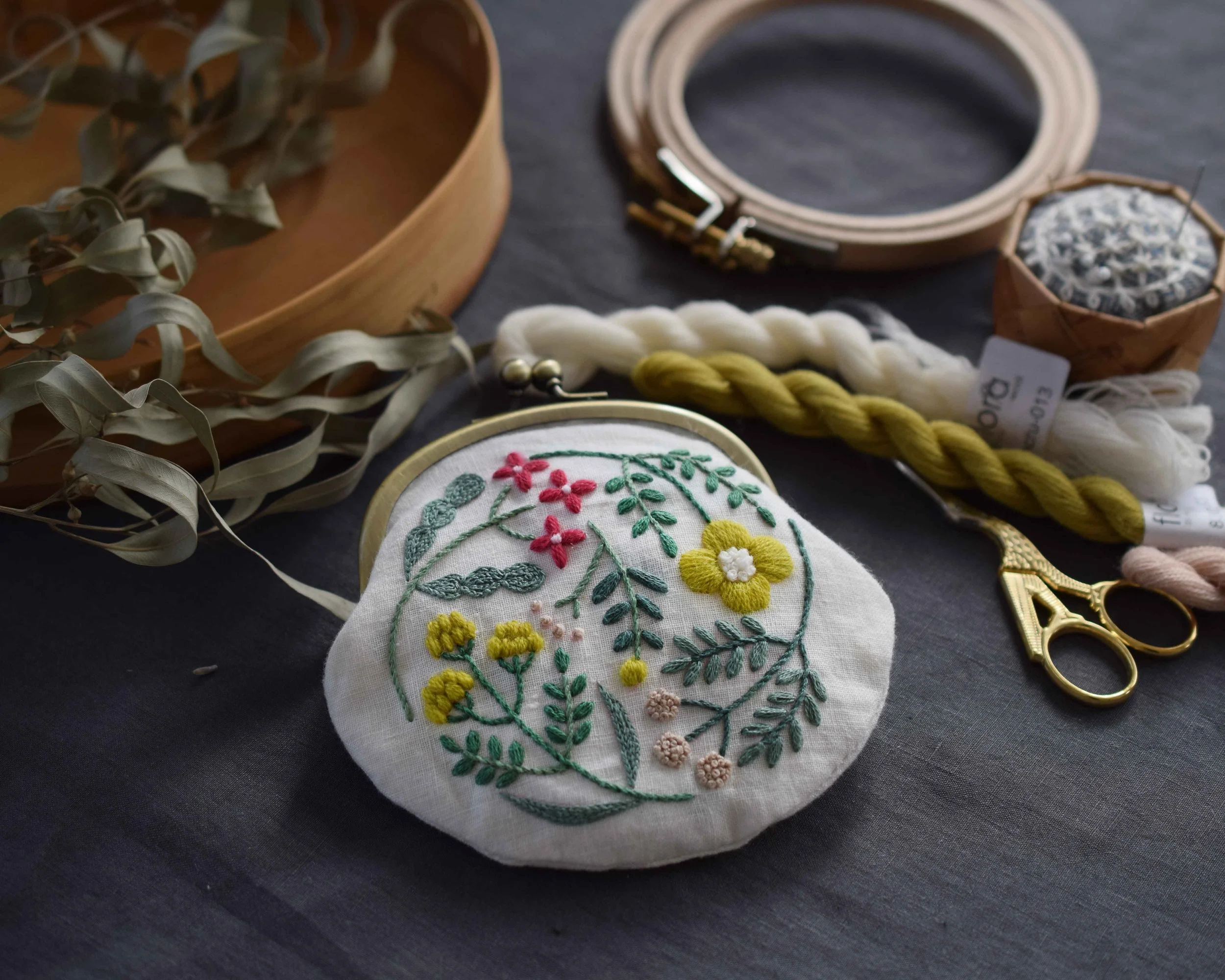 ウール刺繍 クルーウェル刺繍 キット 2点 fingerfarda スウェーデン ウール刺繍 クルーウェル刺繍 キット 2点 fingerfarda スウェーデン