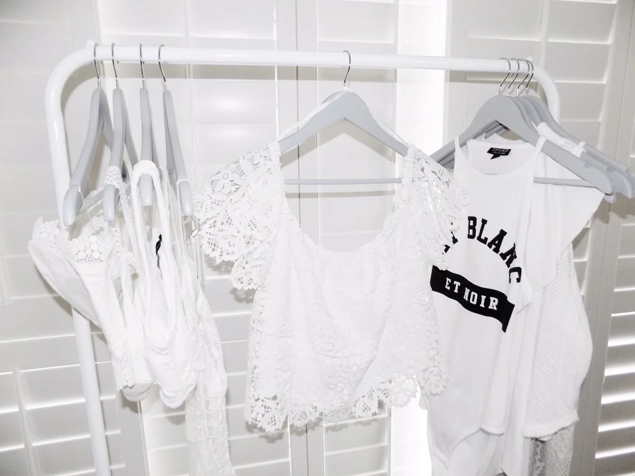 White Cropped off the shoulder top