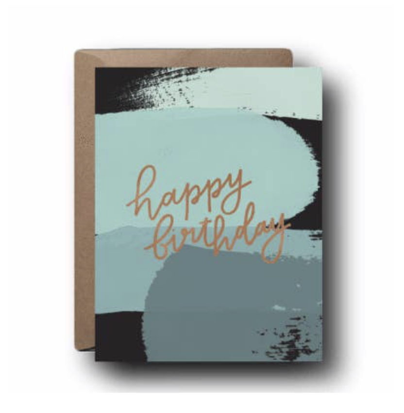 Shades of Blue Birthday Greeting Card