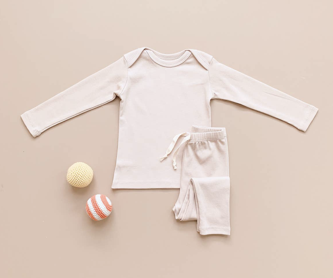 Long Sleeve Long Pants Set - Powder