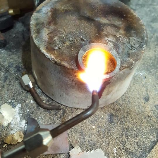 Soldering the ring