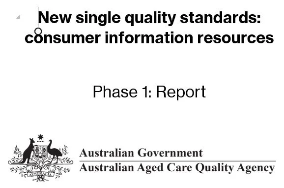 Release Of Report On Information For Consumers About Aged Care Quality Standards