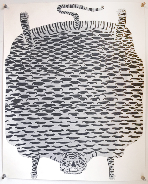 NO TITLE ( GREY ) 2017 COLORED PENCIL/PENCIL/PAPER 19.875X16 **SOLD**