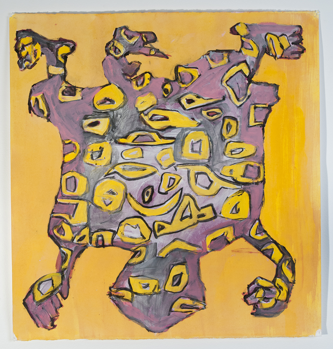 THE MESSY ONE 2018 GOUACHE/ACRYLIC/CHARCOAL/ARCHES 22X21