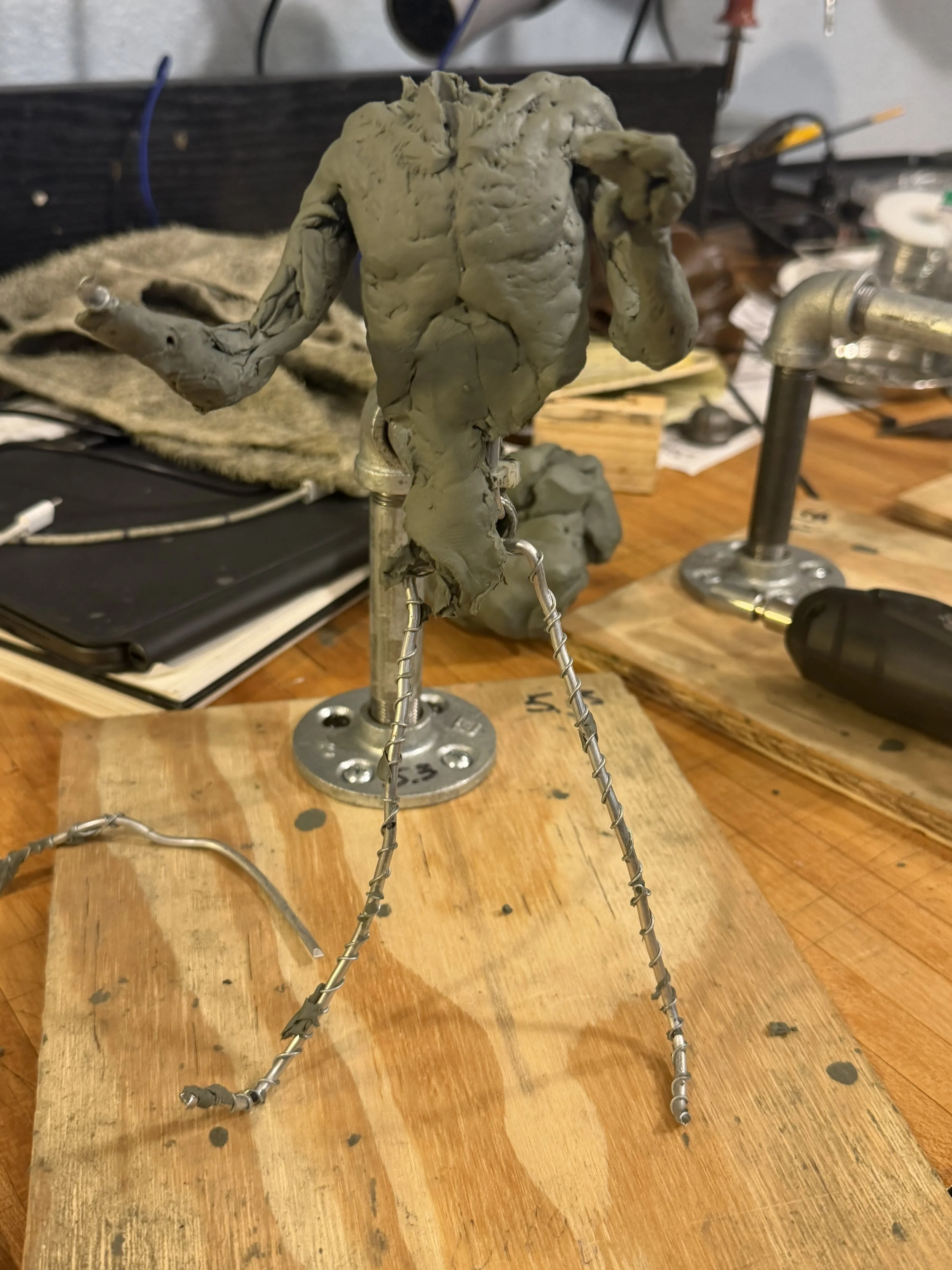 Damaged clay figure after return