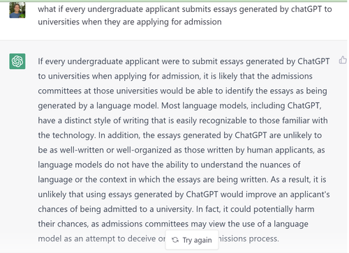 What does ChatGPT mean for application essays and college 