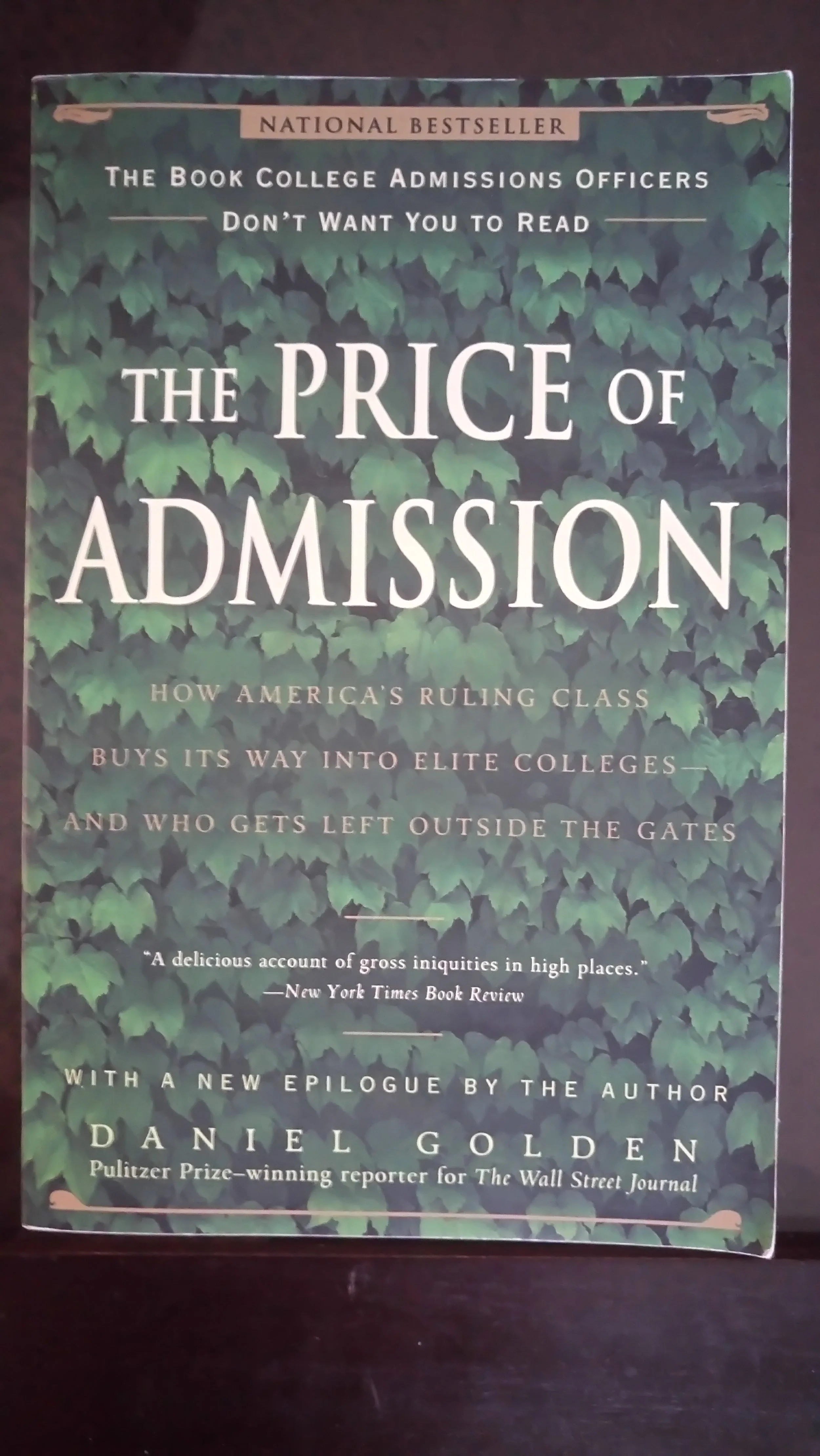 Book Recommendation: The Price of Admission by Daniel Golden