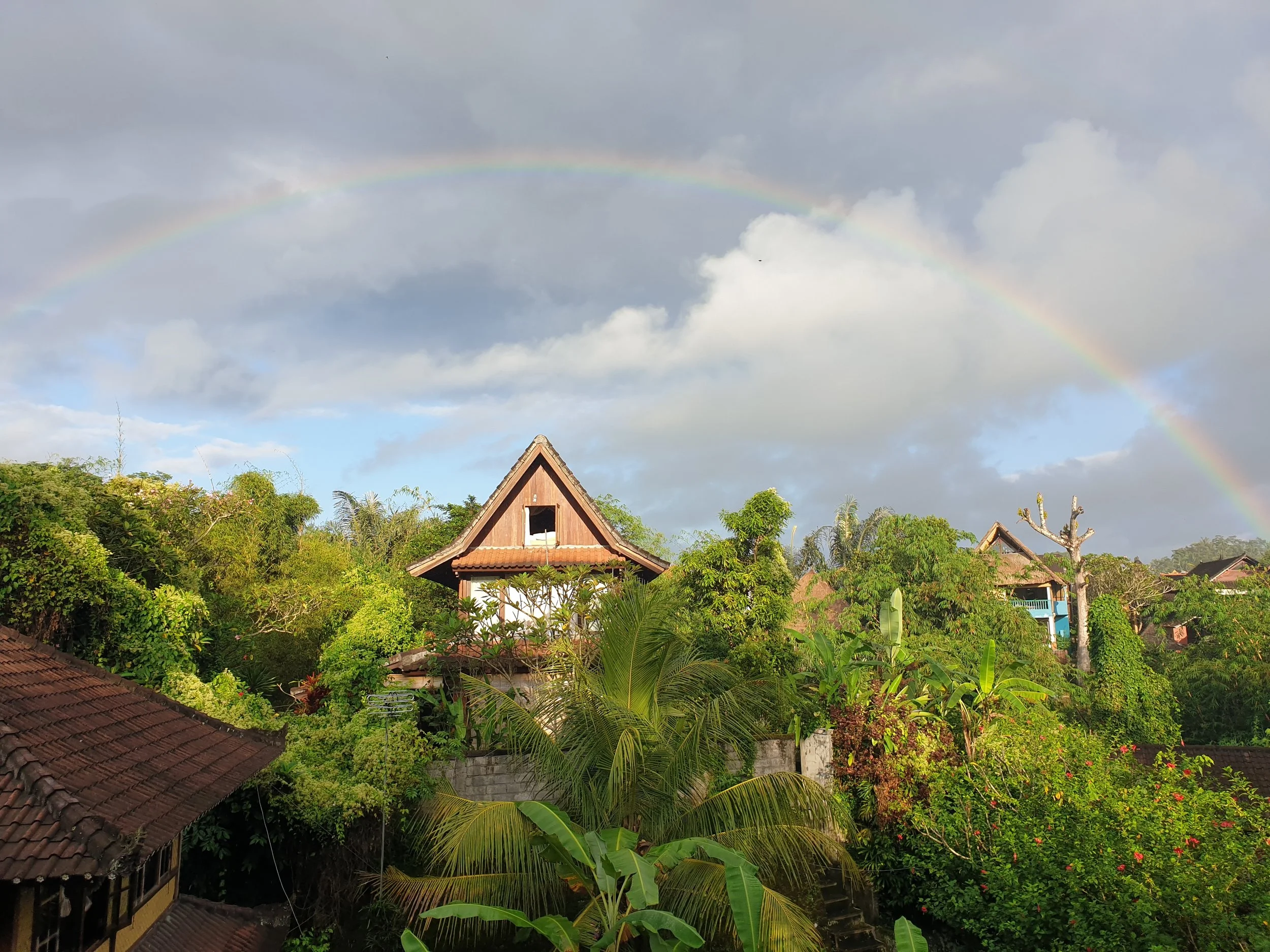 Morning rainbow from my house in Bali