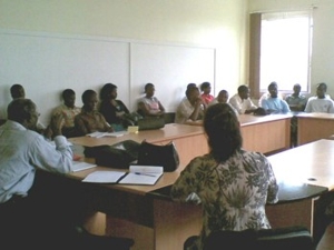 Meeting with medical student data collectors after data had been collected.