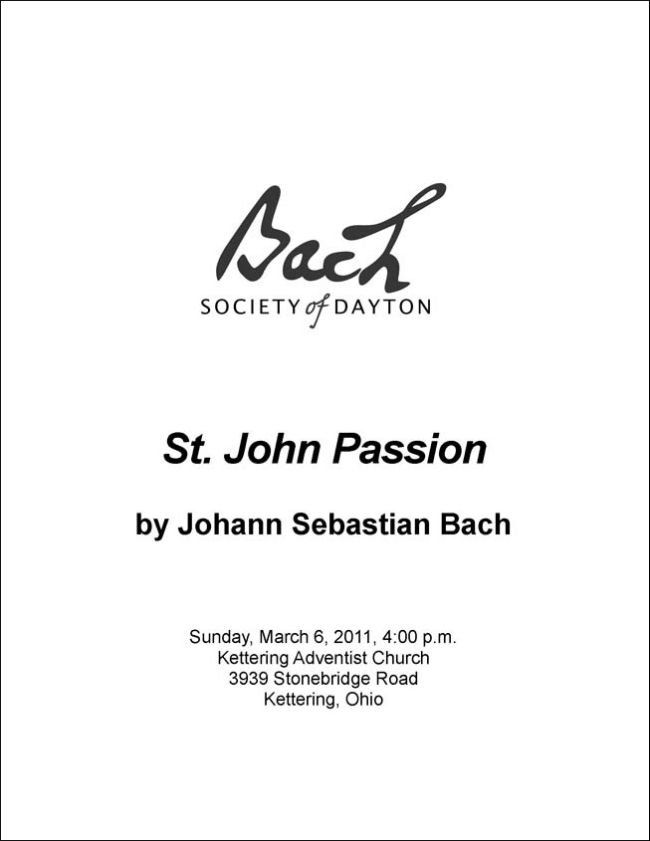 St. John Passion 2011