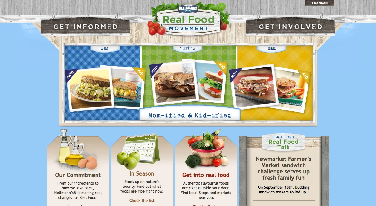 The Hellmann's Real Food Movement project included writing, social, community management and liaising with celebrity chef Chuck Hughes