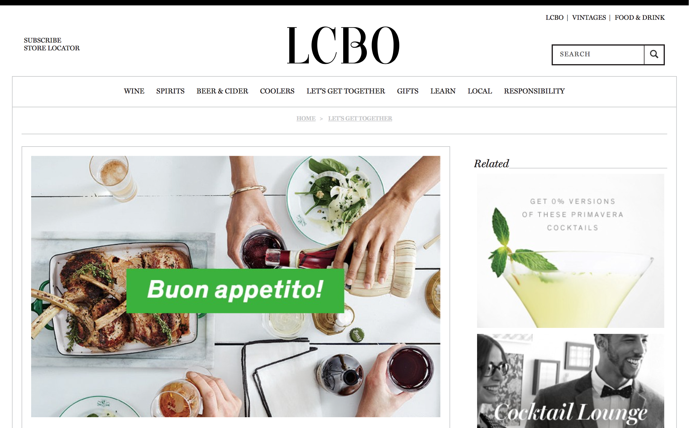 Relaunch of lcbo.com Summer 2014