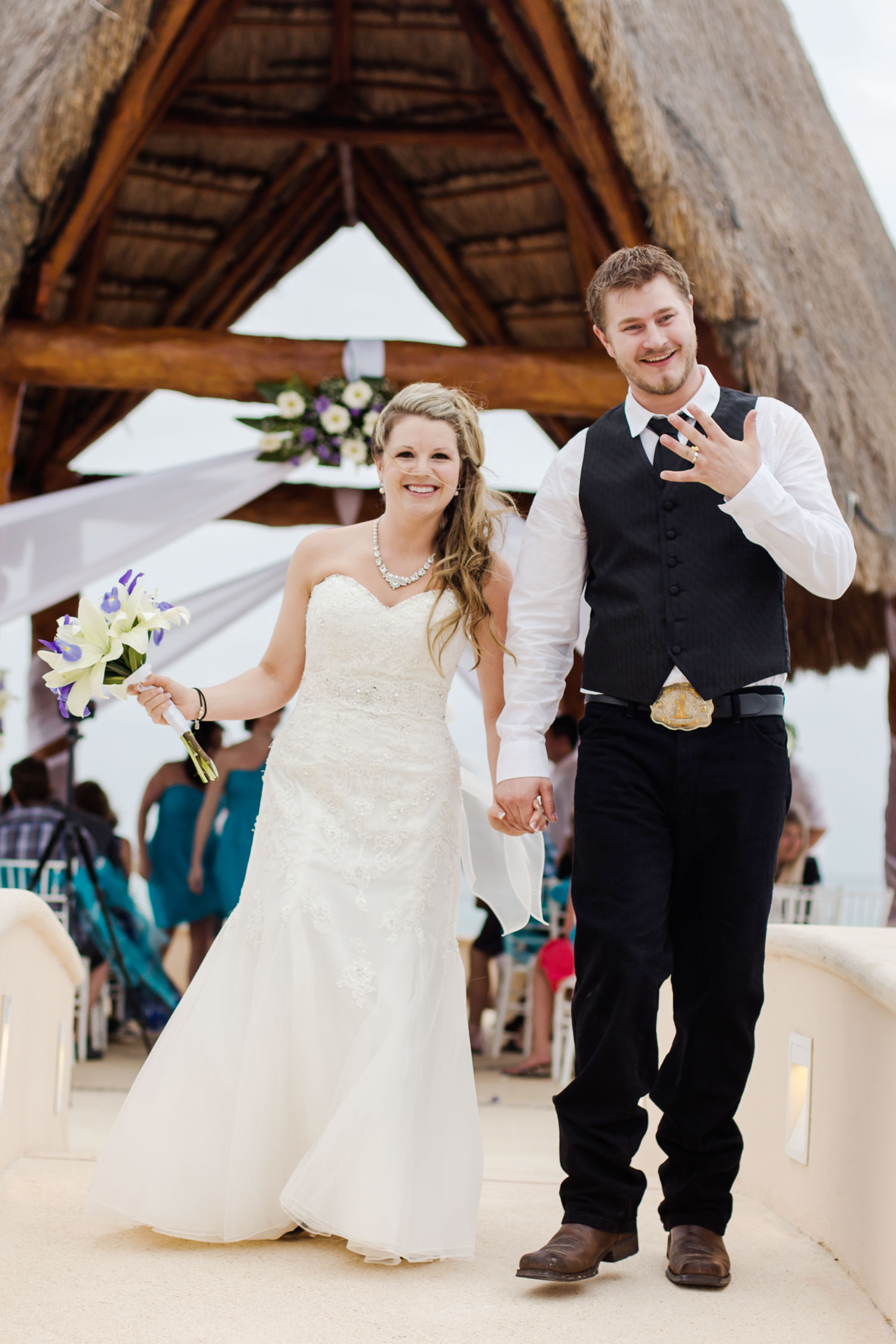 All smiles: The Kasner’s couldn’t have been happier with how their special day turned out.