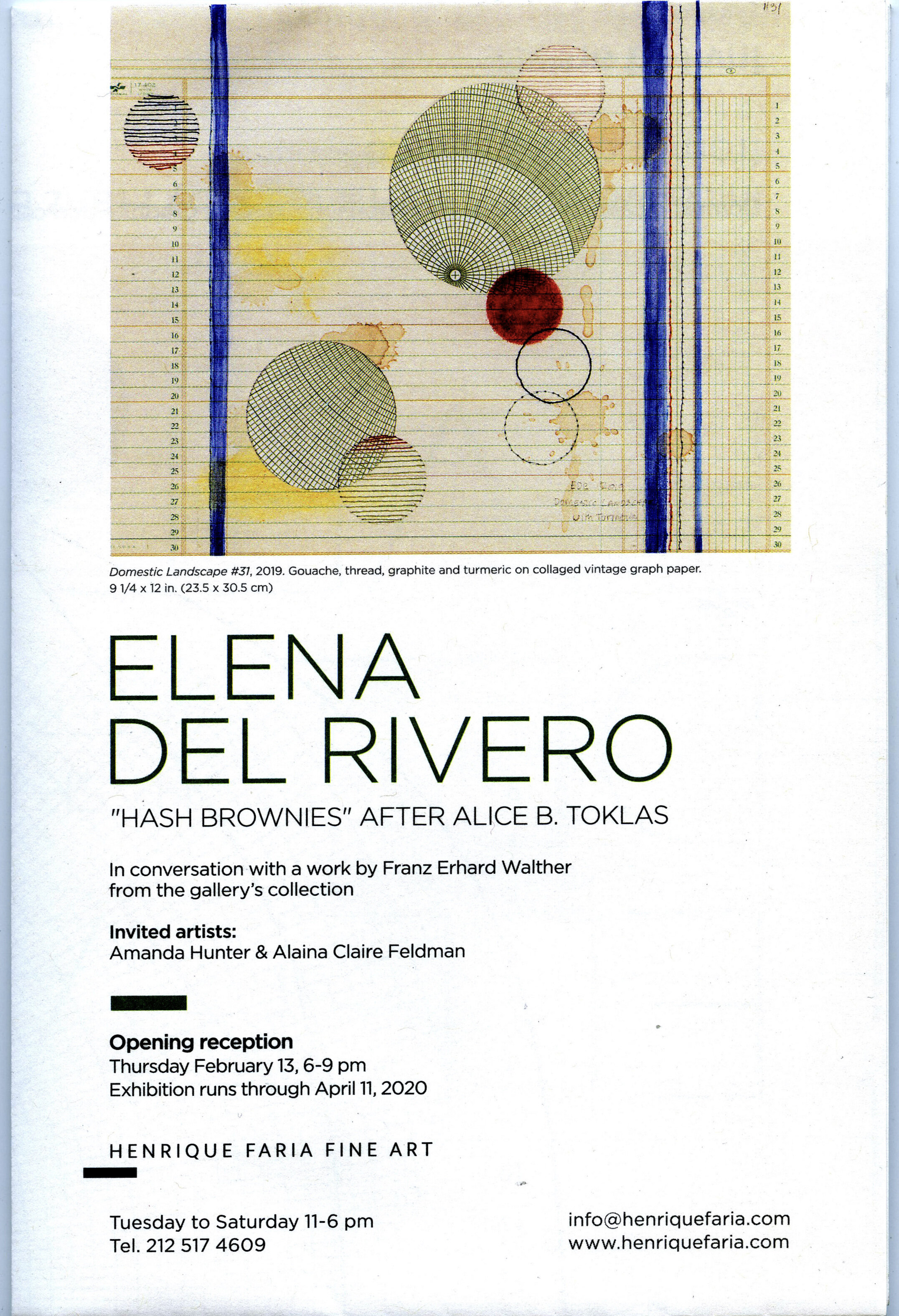 Gallery brochure for 'Hash Brownies' 2020 with an essay by Cecilia Fajardo-Hill.