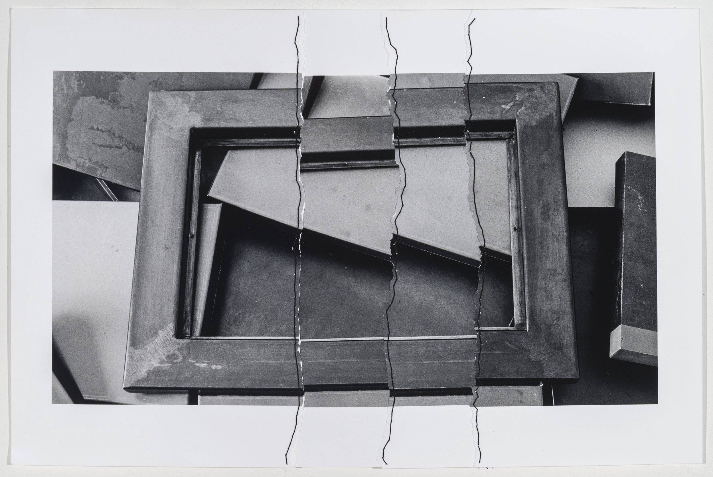  #30   2014-2018   Collaged selenium toned silver gelatin prints with thread   11” x 16-1/2”  