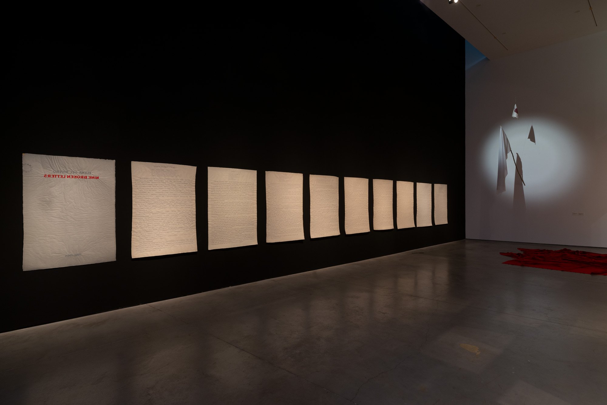  The Archive of Dust, Installation views of  Nine Broken Letters , Es Baluard, Museum of Contemporary Art, Palma de Mallorca, SP, 2021, curated by Mateo Feijoo 