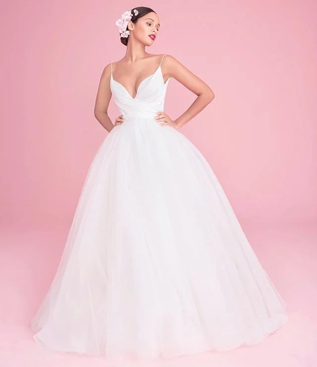 We cannot wait for our new @blushbyhayleypaige gowns to come in ~ we wonder who will say yes to the #olympiagown or #safyrgown! ✨💕 #comingsoon