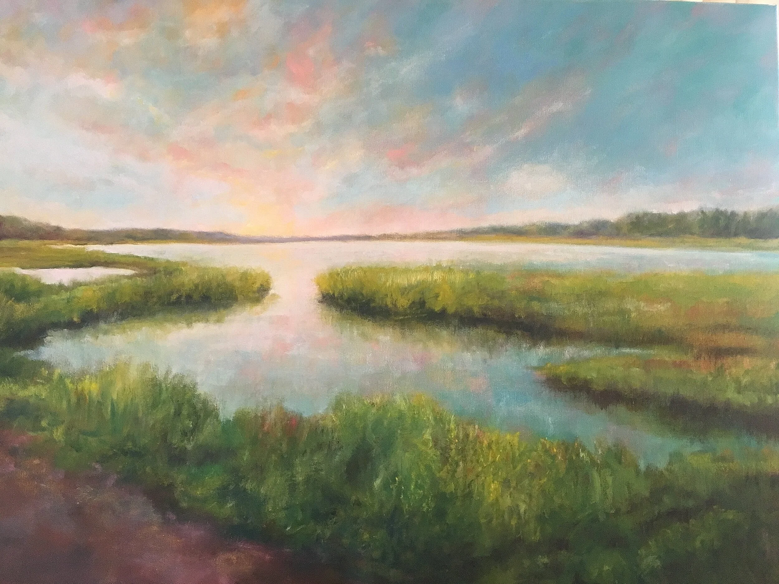 Pink Sky on Marsh
