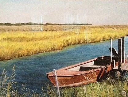 Boat on marsh