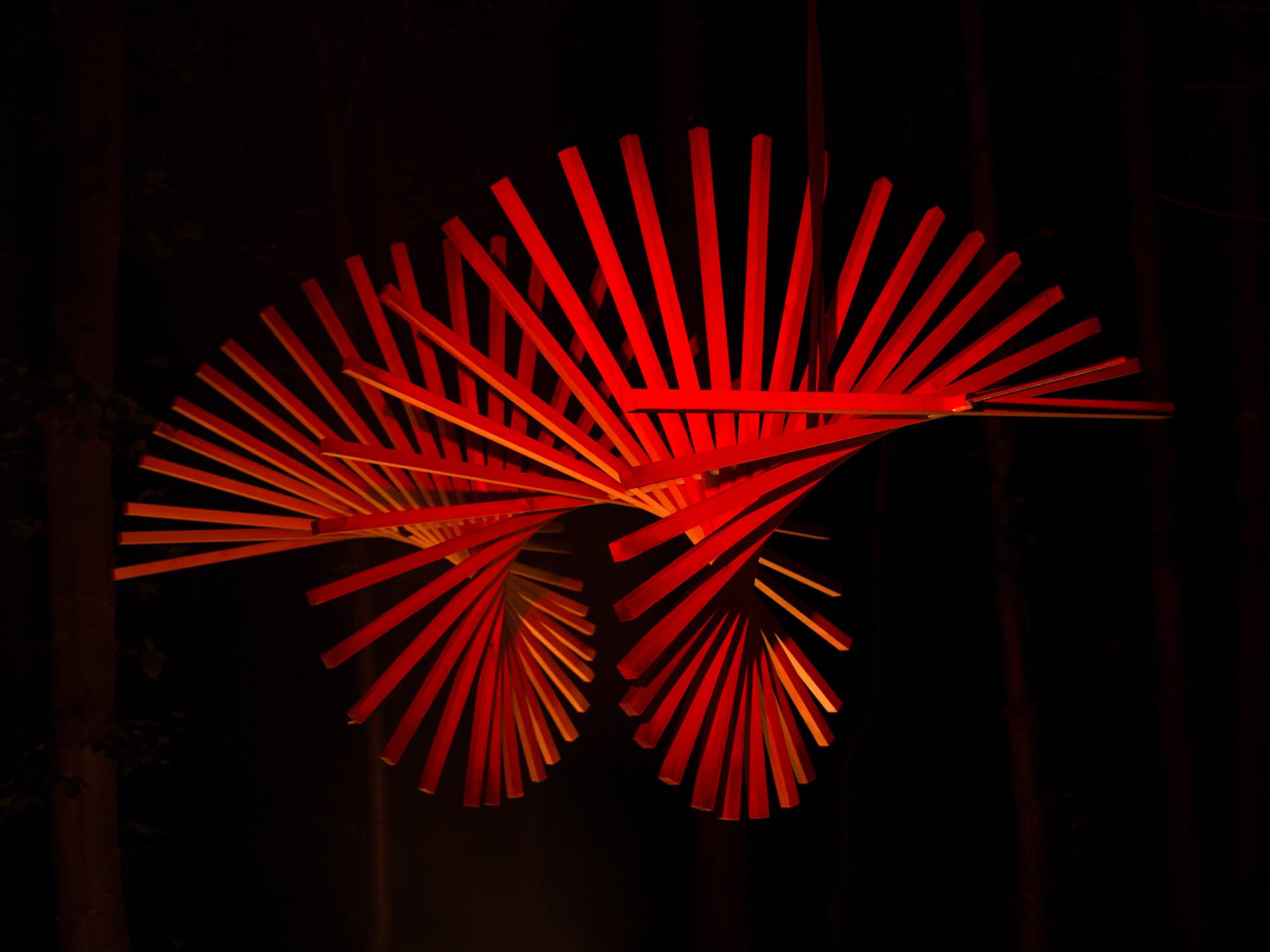 Henry Collins spiralling wave coloured wooden sculpture Bristol la schmoove