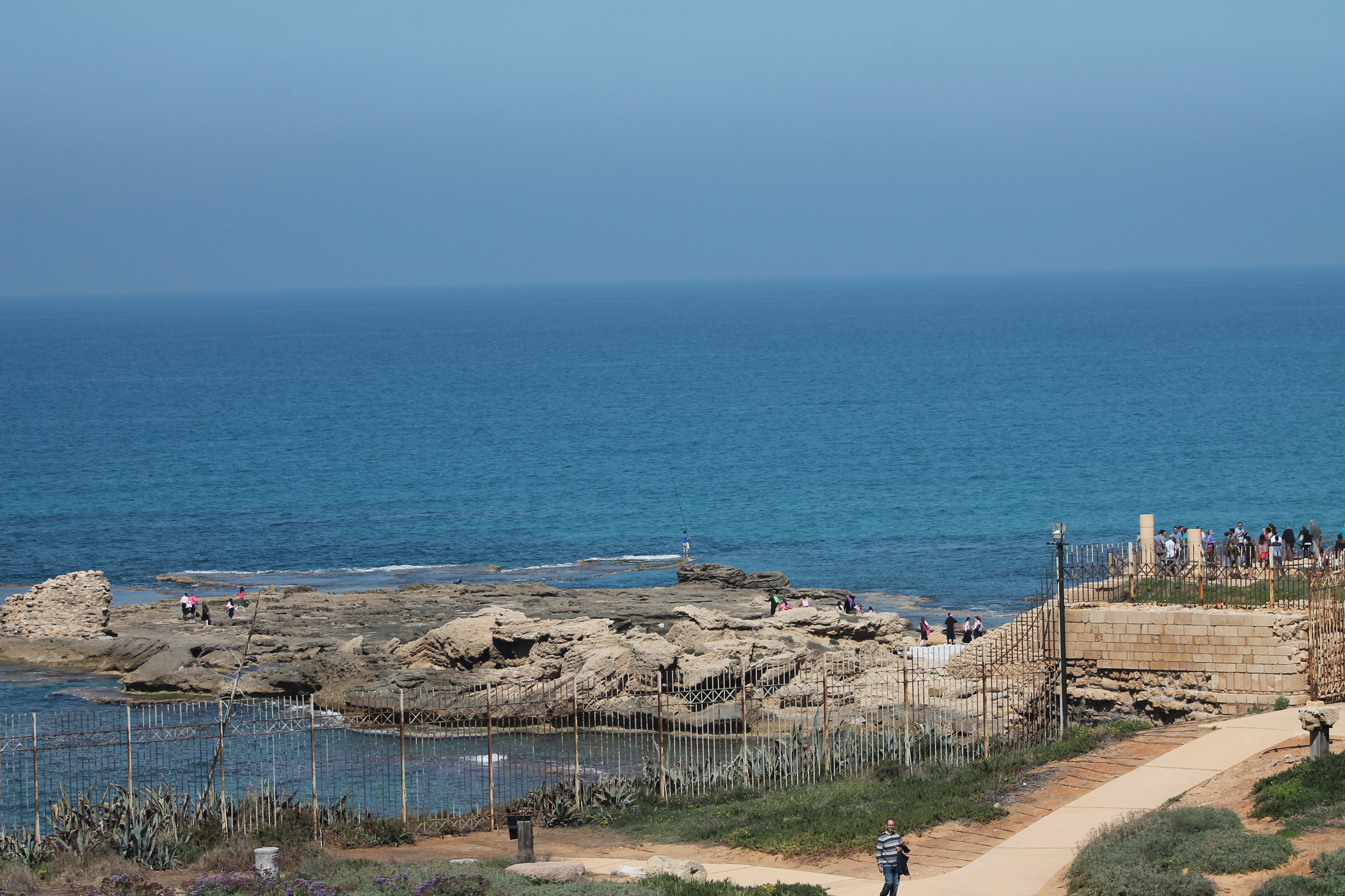 Caesarea Maritima, the ancient port built by Herod the Great as a grand place to enter the land.