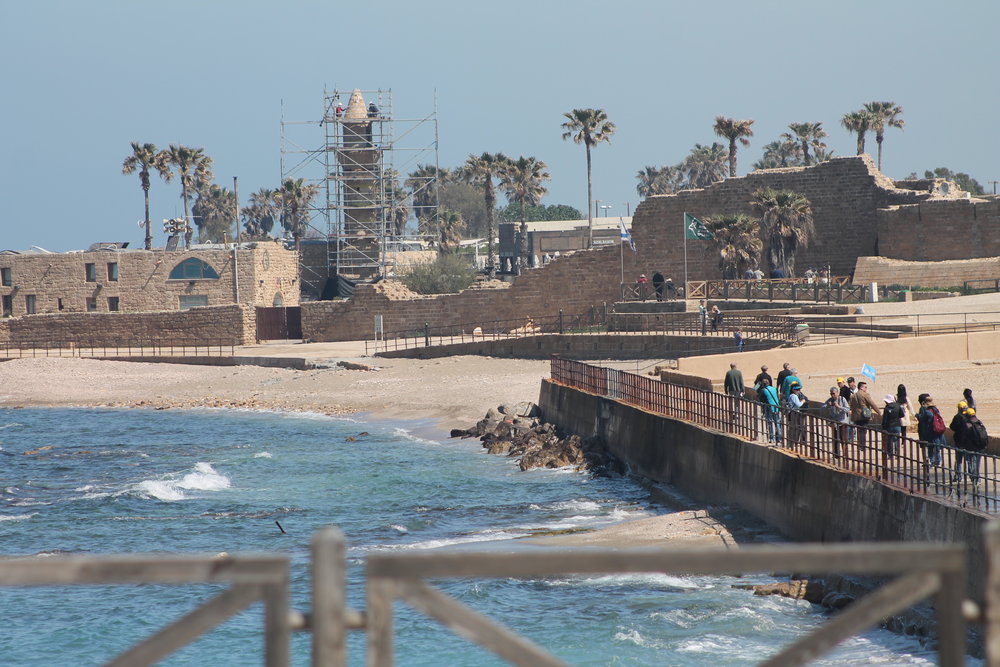 Caesarea Maritima, the ancient port built by Herod the Great as a grand place to enter the land.