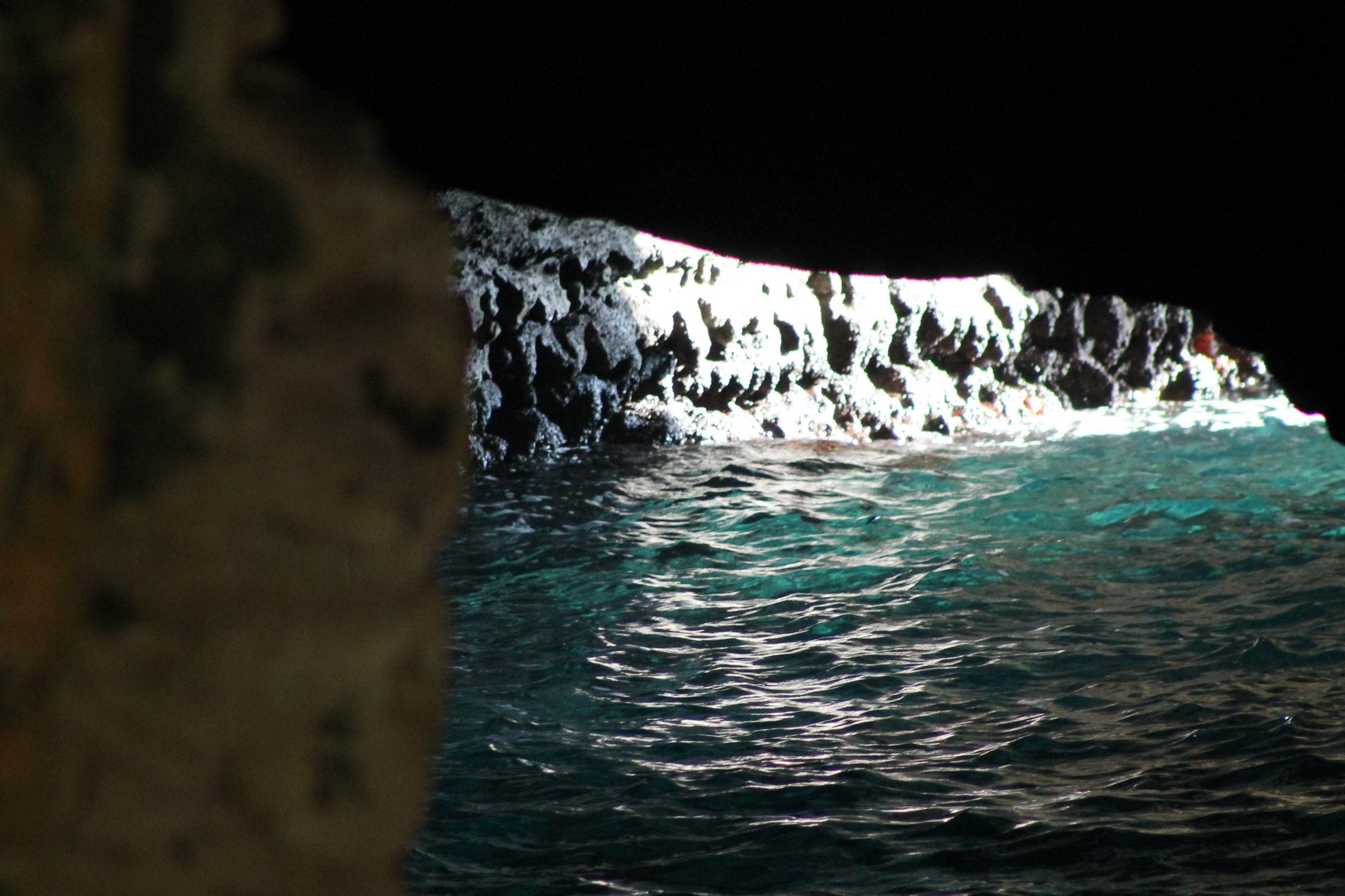 Beautiful grotto formed by the action of the Mediterranean Sea near Lebanon.