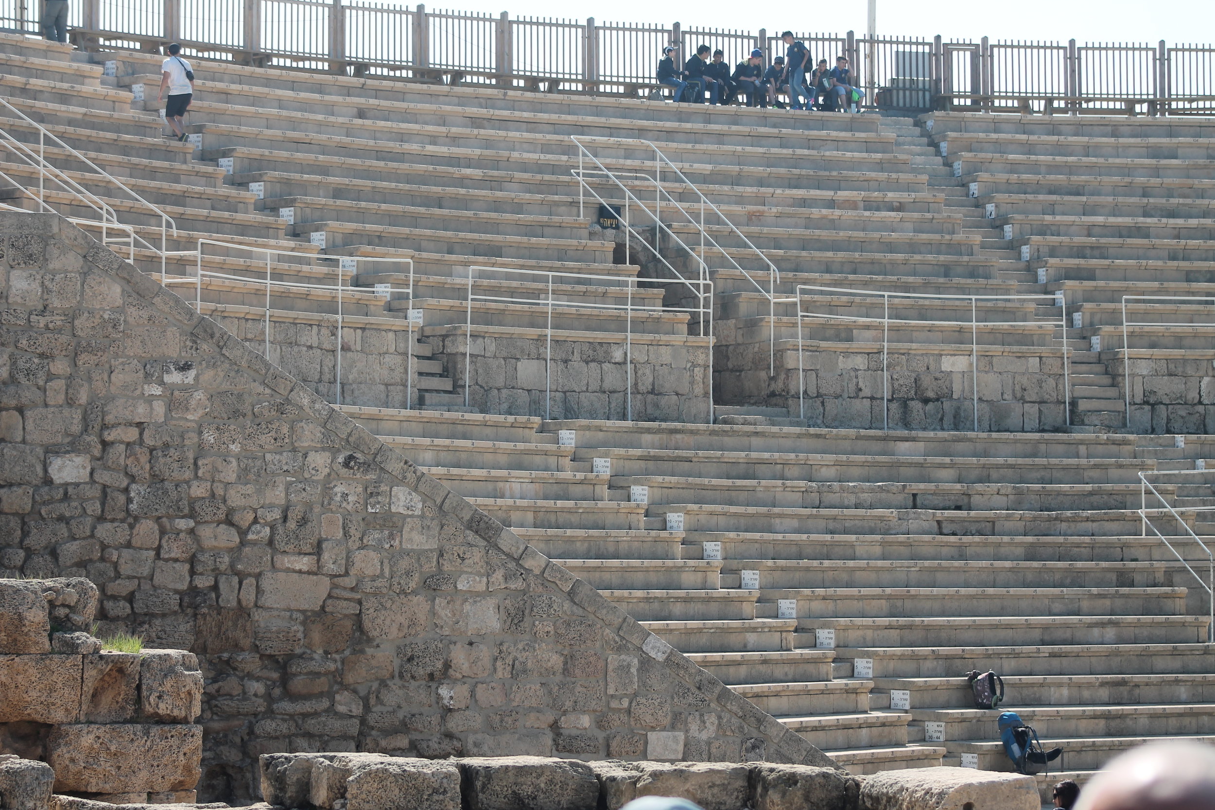 The theater at Caesarea Maritima, the ancient port built by Herod the Great as a grand place to enter the land.