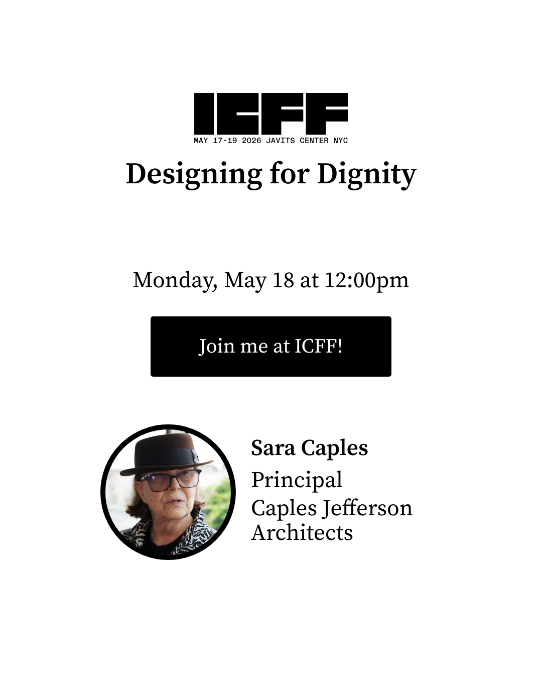 Sara Caples at ICFF Talks 