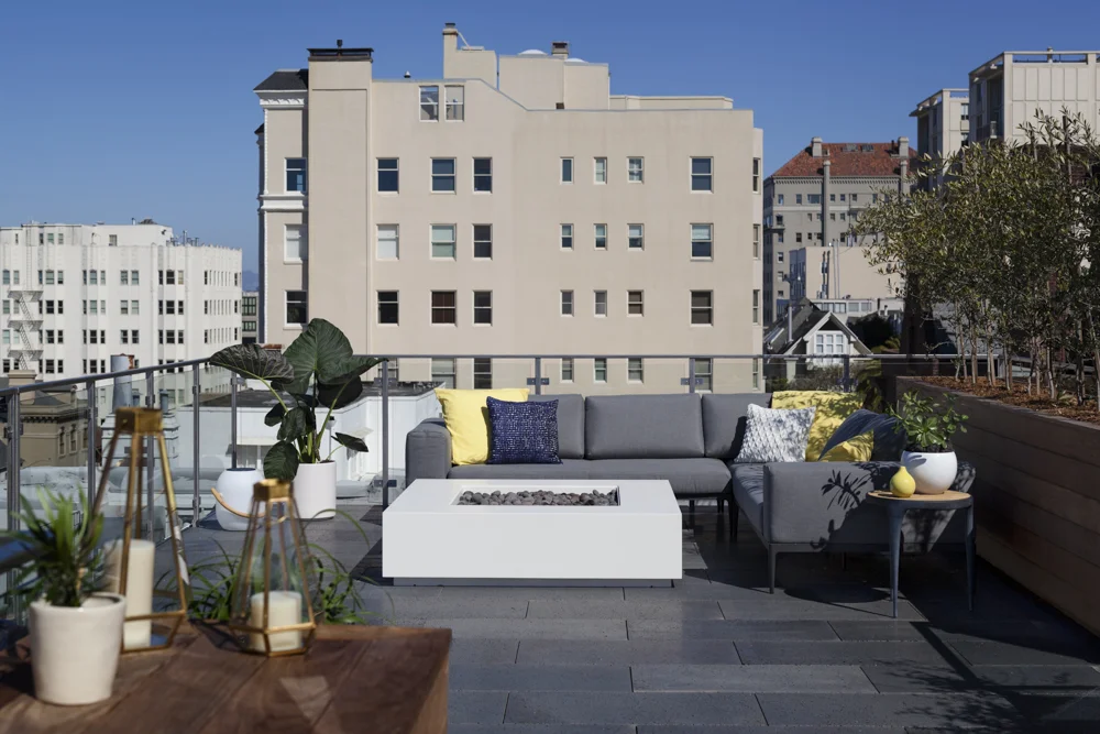 Lounge seating at fire pit