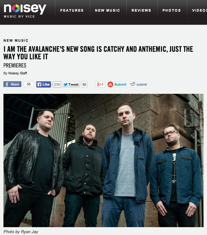 “I Am The Avlanche’s new song is catchy and anthemic, just the way you like it…"
Noisey isn’t lying, listen to "Two Runaways” the latest from the band’s new album Wolverines exclusively on their site .
Wolverines out March 18th. Pre-order the CD/vinyl bundles or on iTunes .
If you’re in the UK, Europe, Australia, New Zealand grab a copy from Rude Records , and if you’re in Japan pick it up from Ice Grill$ .