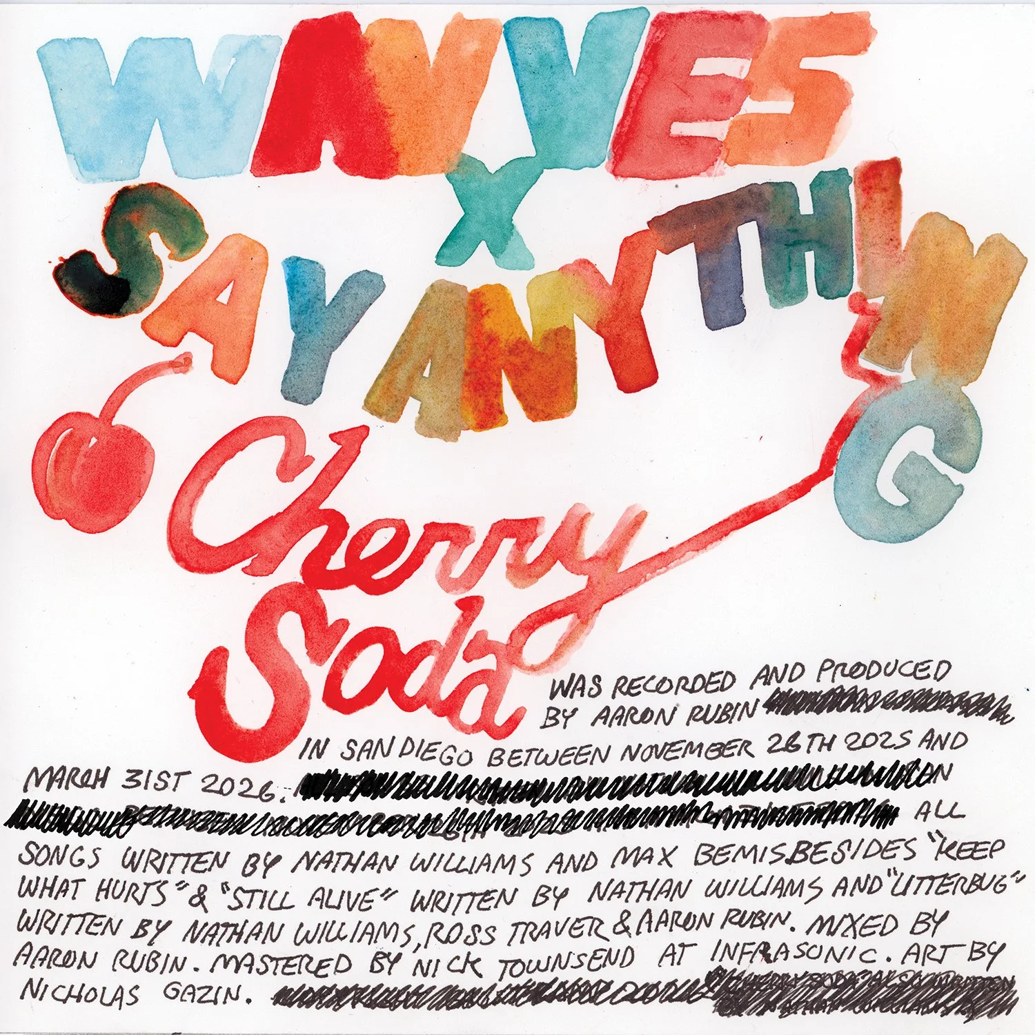 Wavves x Say Anything - Cherry Soda album cover