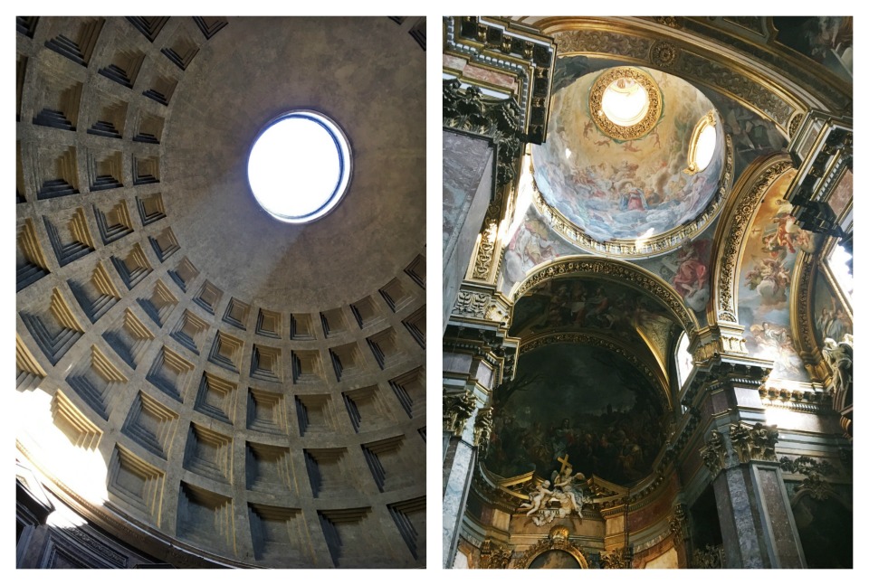 Pantheon is on the left, and my favorite church in Rome is on the right - Santa Maria Maddalena