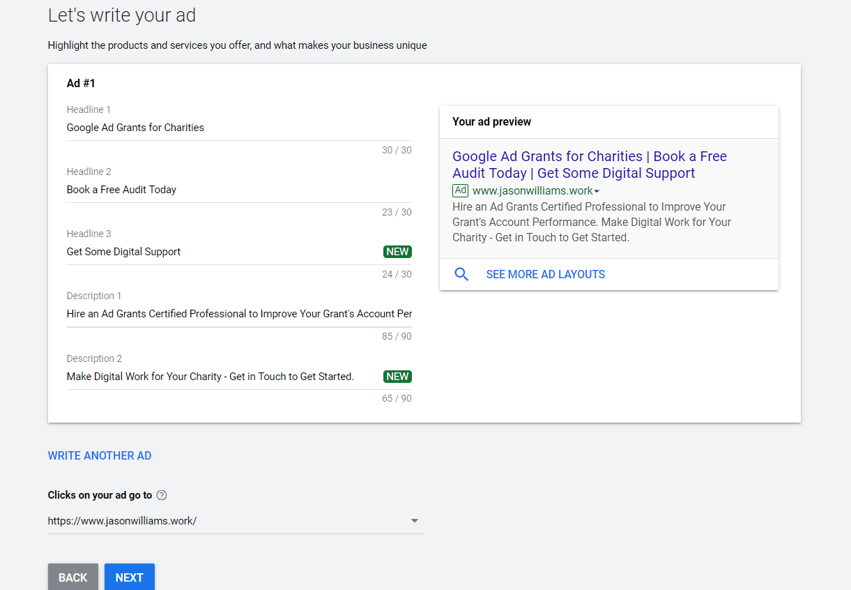 jason williams google ad grants management